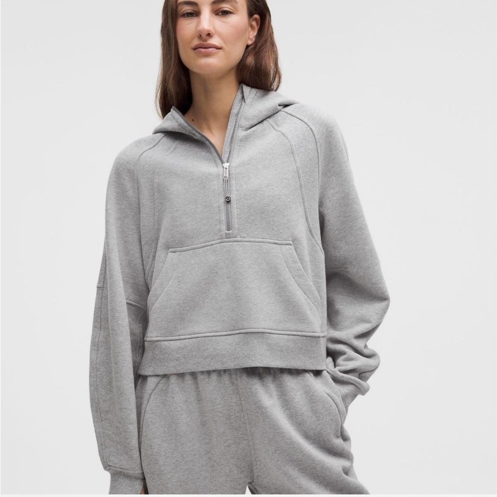 Lululemon Gray Scuba Half-Zip Hoodie